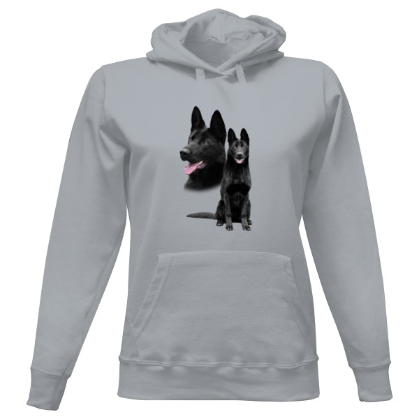 Dámská mikina s kapucí s potiskem Německý ovčák